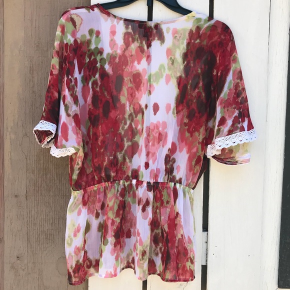 Alyx watercolor sheer kimono wrap - Picture 4 of 4